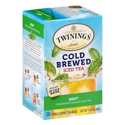 twinings cold brewed iced tea, mint pack detail image