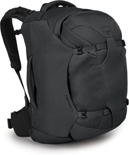 osprey farpoint 55L tunnel vision grey travel backpack image