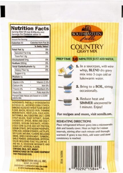southeastern mills country gravy mix pack details image