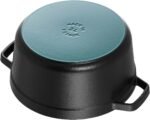 staub 22cm black round casserole image