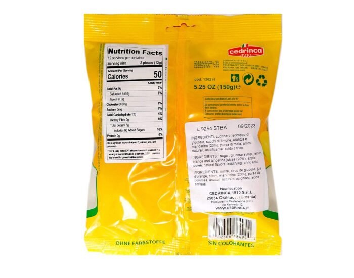 cedrinca sicilia candies pack detail image