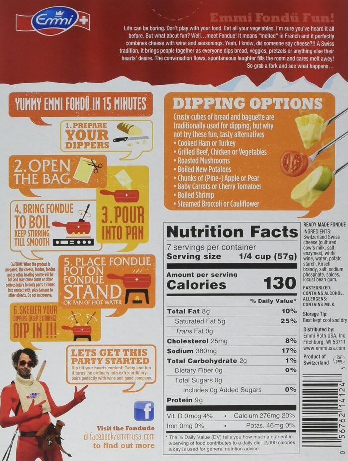 emmi cheese fondue pack detail image