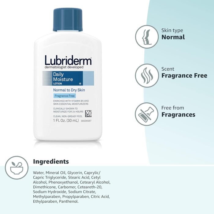 lubriderm daily moisture lotion bottle image