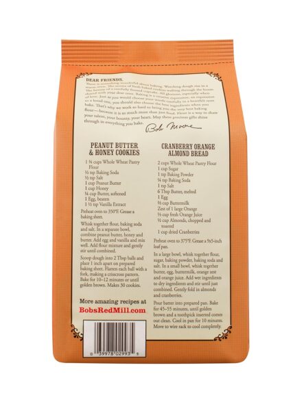 bob's red mill organic whole wheat pastry flour pack details image