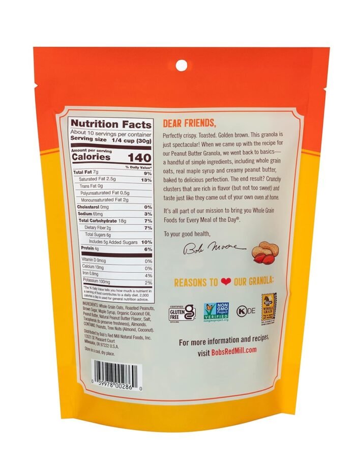 bob’s red mill peanut butter pack details image