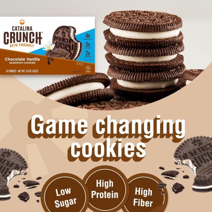 catalina crunch keto cookies chocolate vanilla pack image