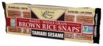 organic brown rice crackers tamari sesame pack image