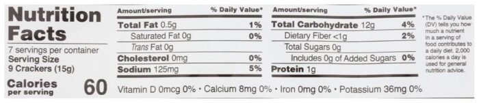organic brown rice crackers tamari sesame nutrition facts details image