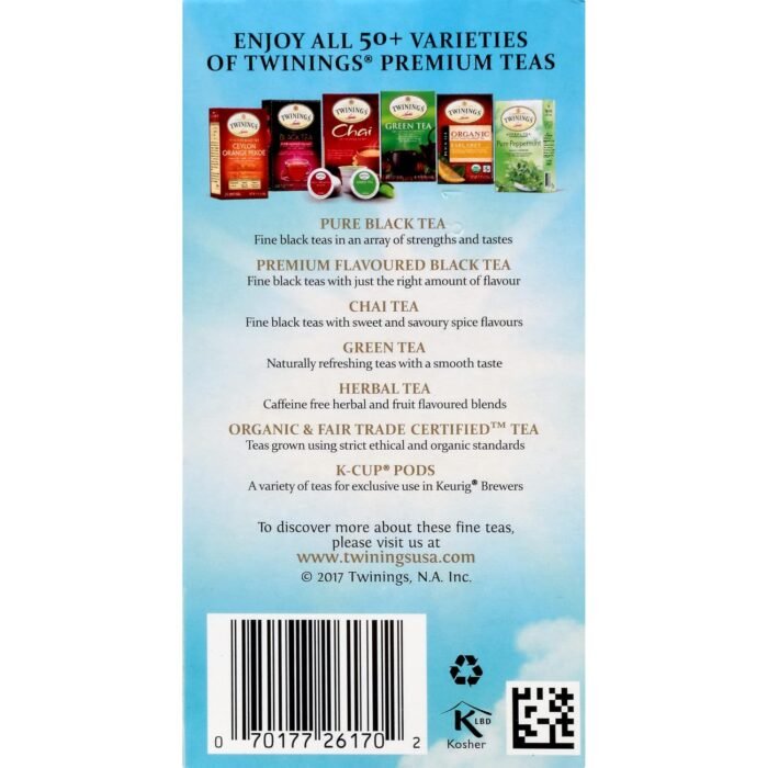 twinings cold brewed iced tea, mint pack detail image