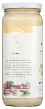livwell cauliflower alfredo pasta sauce bottle details image