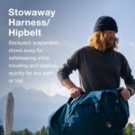 osprey farpoint 55L tunnel vision navy-blue travel backpack image