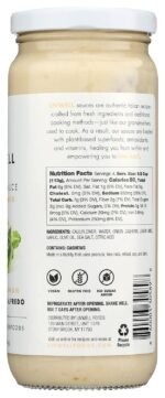 livwell cauliflower alfredo pasta sauce bottle details image