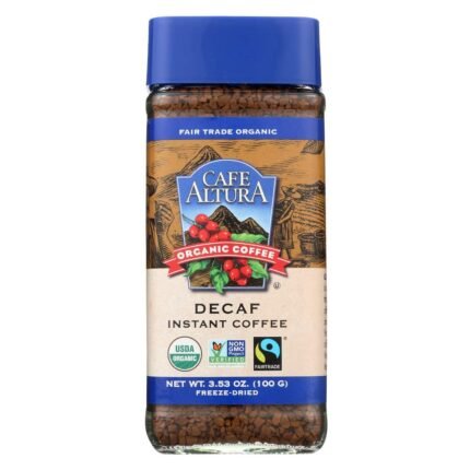 cafe altura organic decaf instant coffee bottle image