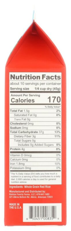 ralston family farms red rice, 16 oz pack detail image