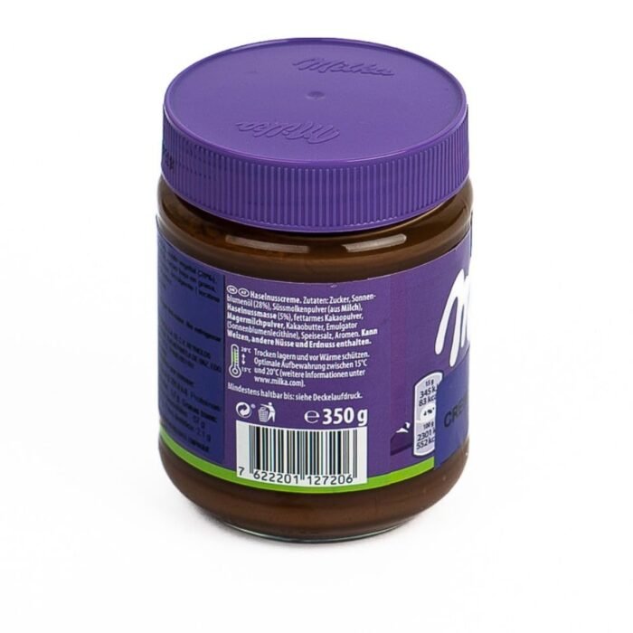 milka hazelnut creme spread bottle detail image