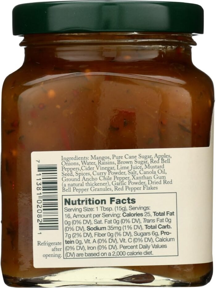 stonewall kitchen mango chutney bottle details image