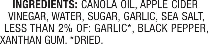 newman's own garlic vinaigrette & marinade bottle detail image