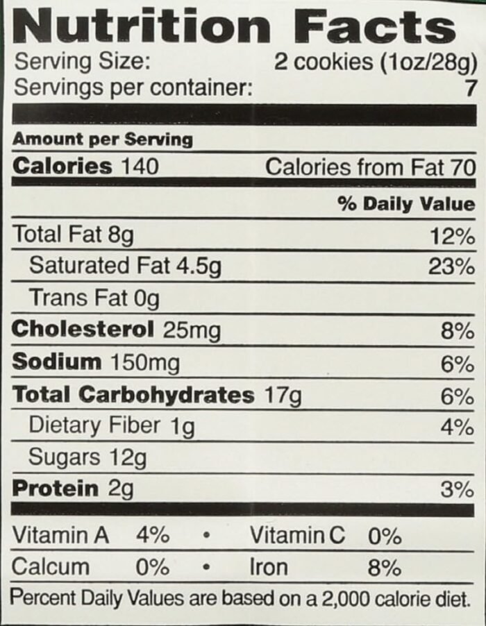 tate's bake shop double chocolate chip cookies pack details image
