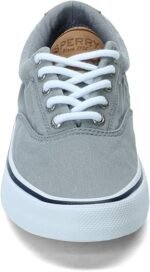 sperry mens striper sneaker salt washed grey shoe image