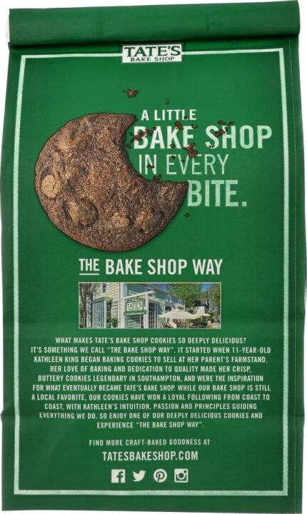 tate's bake shop double chocolate chip cookies pack details image