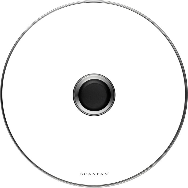 scanpan classic 11" stainless steel pan with glass lid image