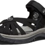keen women's rose closed toe, black/neutral sandal image