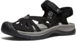 keen women's rose closed toe, black/neutral sandal image