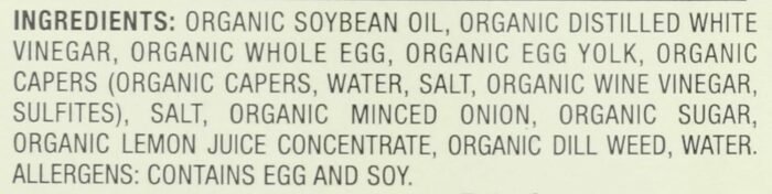suzies tartar organic sauce detail image