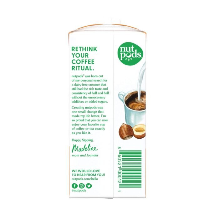 nutpods hazelnut dairy free creamer pack details image