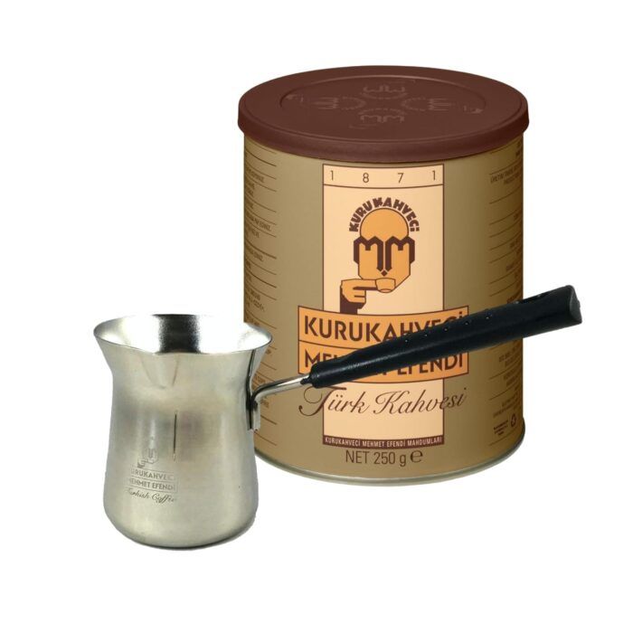 kurukahveci mehmet efendi turkish coffee w/ cezve, 250g image