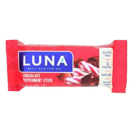 luna bar organic chocolate peppemint pack image
