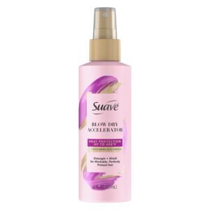 suave pink blow dry & heat protectant spray bottle image