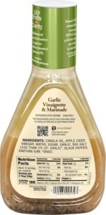 newman's own garlic vinaigrette & marinade bottle detail image