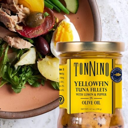 tonnino lemon & pepper tuna fillets in olive oil image