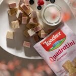 loacker quadrantini raspberry yogurt wafer cookies image
