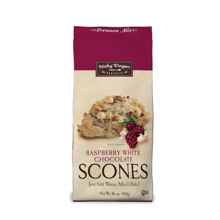 sticky fingers raspberry scone mix makes 12 scones image