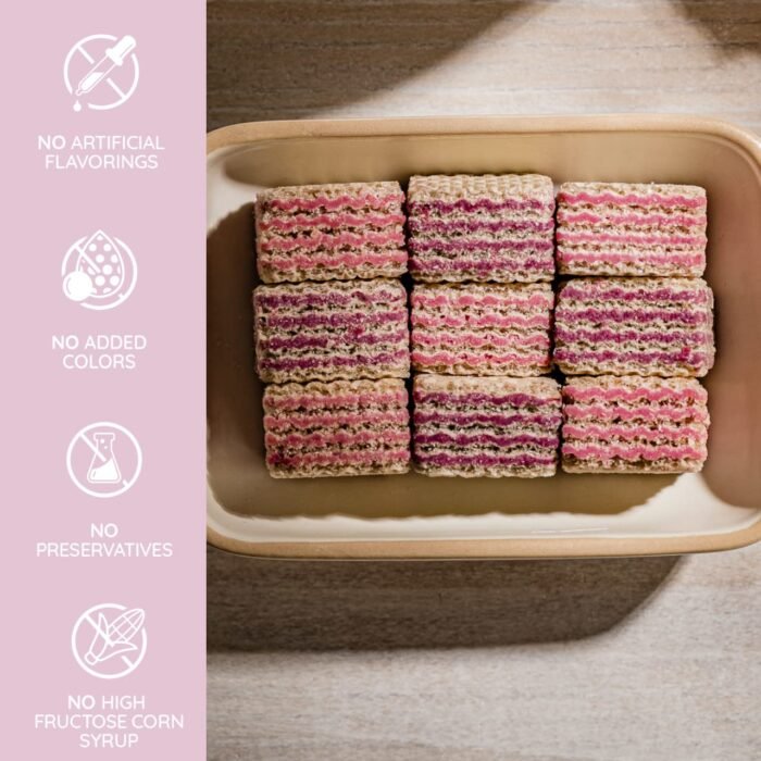 loacker quadrantini raspberry yogurt wafer cookies image
