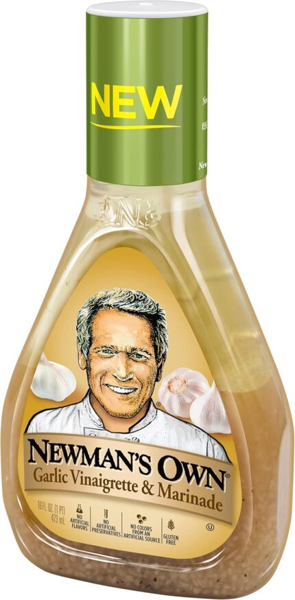 newman's own garlic vinaigrette & marinade bottle image