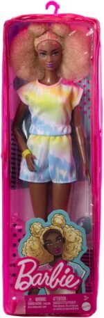 barbie fashionistas tall doll, blonde afro with side puffs image