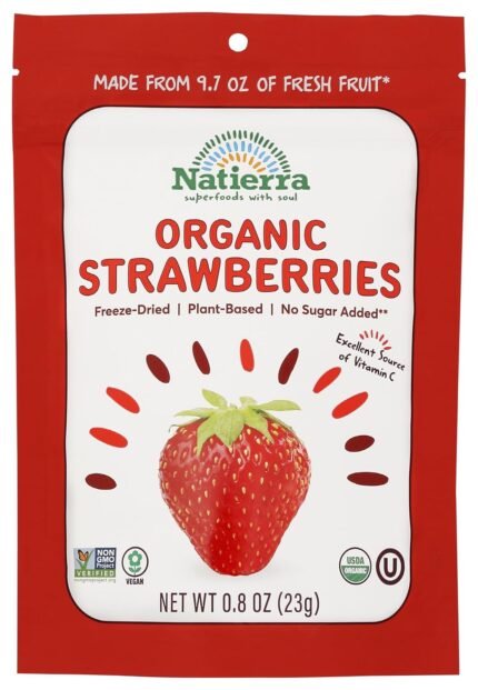 natierra organic freeze-dried strawberries pack image