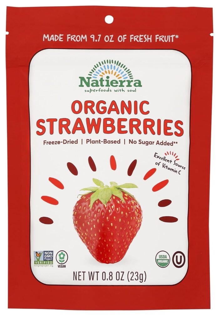 natierra organic freeze-dried strawberries pack image