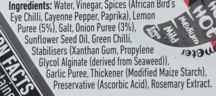 nando's peri peri extra hot sauce, gluten free detail image