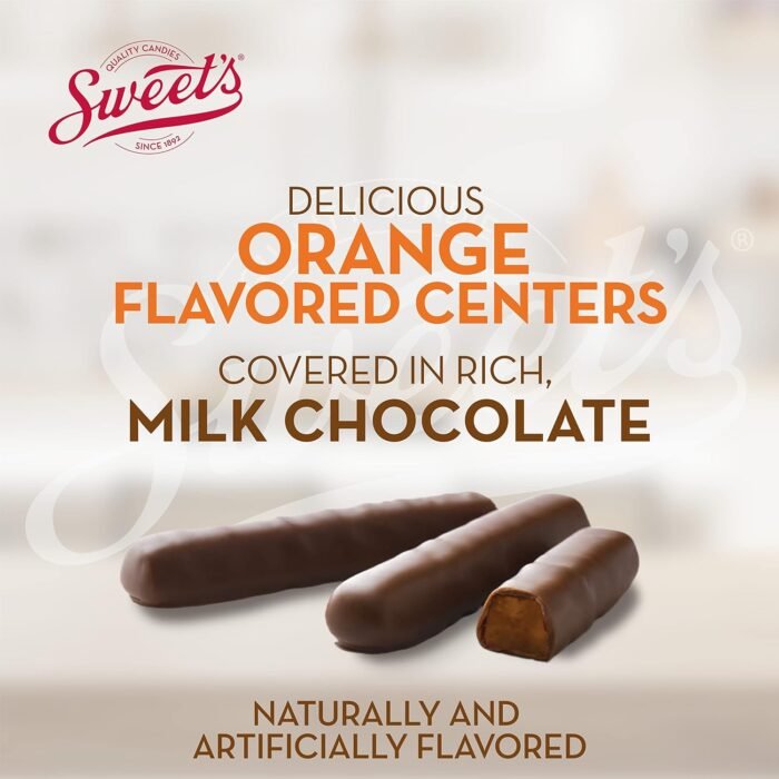 sweet candy milk chocolate orange sticks image