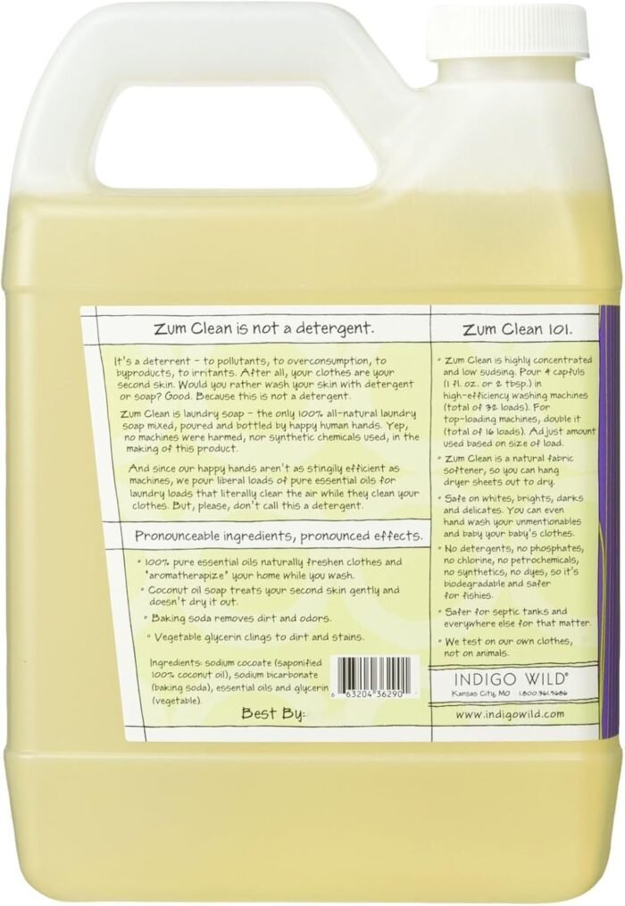 indigo wild zum clean lavendar laundry soap details image
