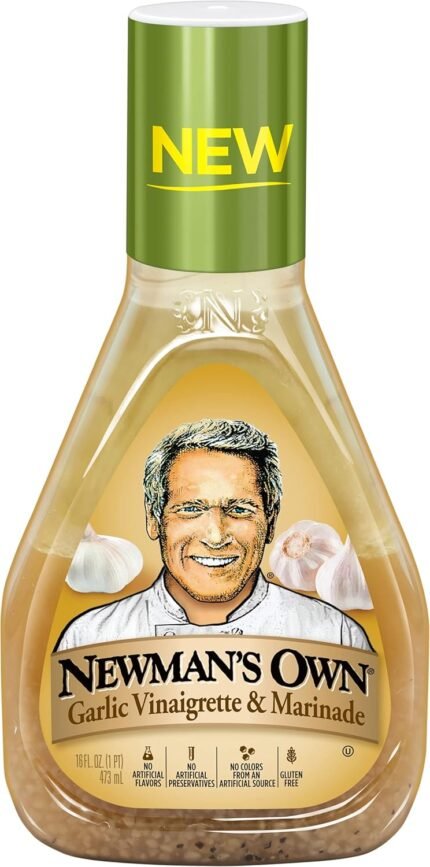 newman's own garlic vinaigrette & marinade bottle image