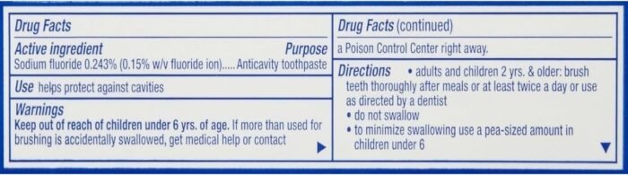 crest cavity protection toothpaste detail image