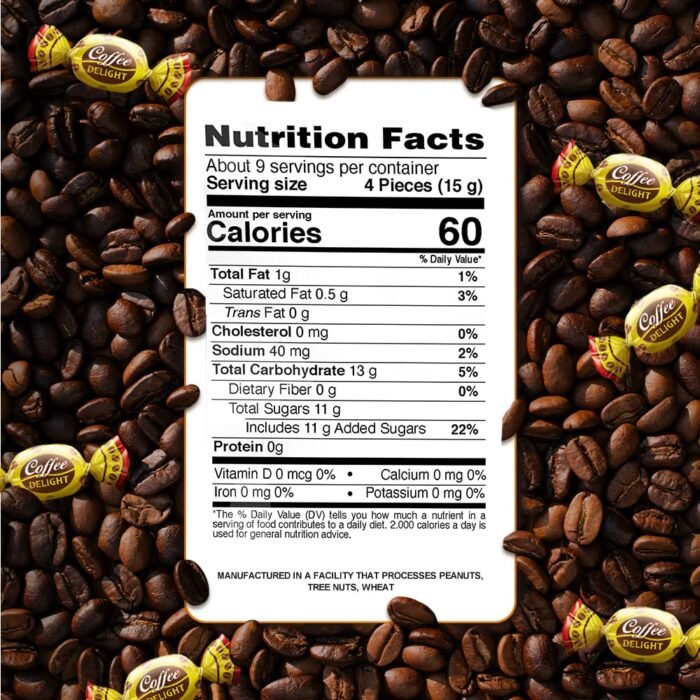 colombina coffee delight hard candy pack detail image