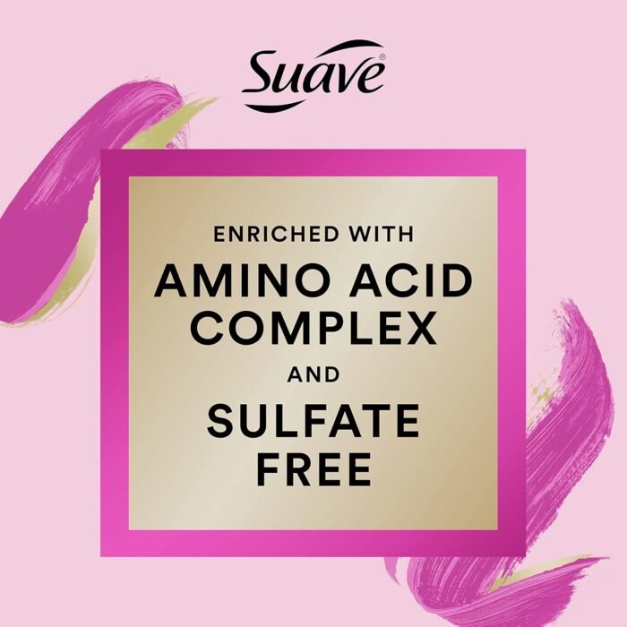 suave pink blow dry & heat protectant spray bottle details image