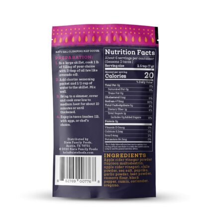 chorizo seasoning pack detail image