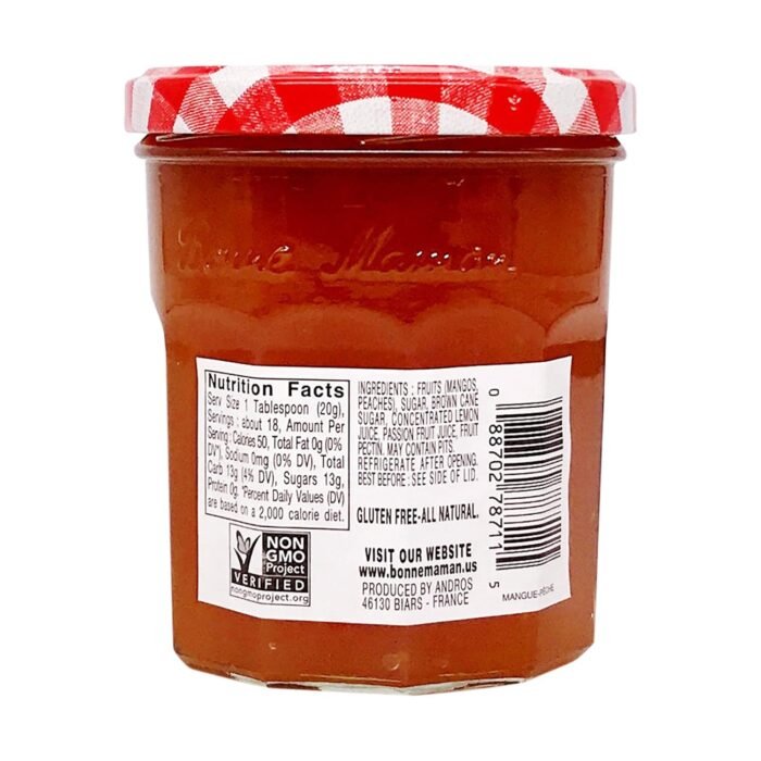 bonne maman mango peach preserves detail image